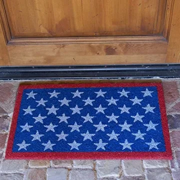 Durable Eco-Friendly Patriotic Door Mat Red White Blue