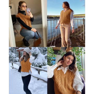 Chic Cropped Sweater Vest for Women in Soft Colors