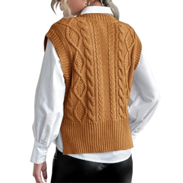 Chic Cropped Sweater Vest for Women in Soft Colors