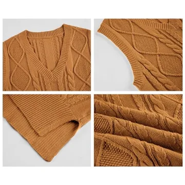 Chic Cropped Sweater Vest for Women in Soft Colors