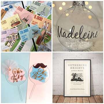 UOKHO 30 Sheets Transparency Film Paper, 8.5x11 Inches Transparent Film for Ink Jet Printer, 100% Transparencies Printing Transparent Film Sheets for Overhead Projector, Silk Screen Printing