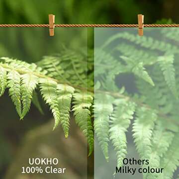 UOKHO 30 Sheets Transparency Film Paper, 8.5x11 Inches Transparent Film for Ink Jet Printer, 100% Transparencies Printing Transparent Film Sheets for Overhead Projector, Silk Screen Printing