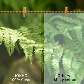 UOKHO 30 Sheets Transparency Film Paper, 8.5x11 Inches Transparent Film for Ink Jet Printer, 100% Transparencies Printing Transparent Film Sheets for Overhead Projector, Silk Screen Printing