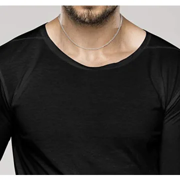 Miabella 925 Sterling Silver Curb Chain Necklace - Italian Design