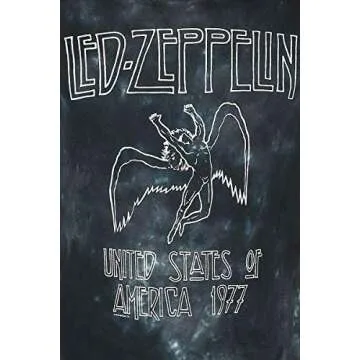 Liquid Blue Led Zeppelin USA Tour '77 T-Shirt - Unique Style