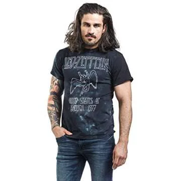 Liquid Blue Led Zeppelin USA Tour '77 T-Shirt - Unique Style