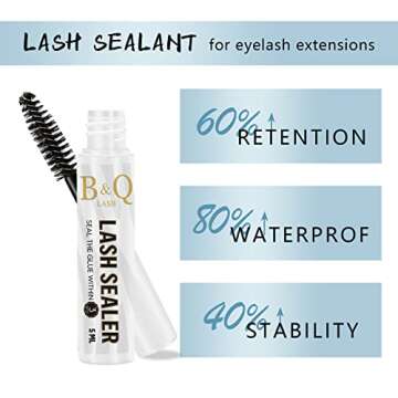Lash Sealant 10ML Clear Mascara Lash Sealer for Cluster Lashes Overnighter Lash Extension Sealant He...