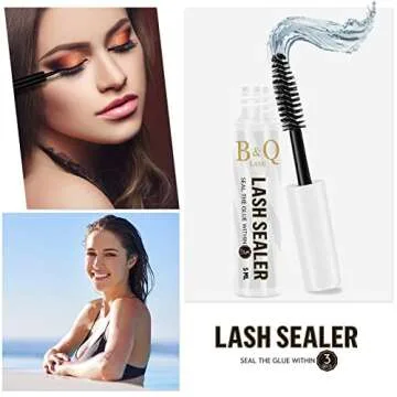 Lash Sealant 10ML Clear Mascara Lash Sealer for Cluster Lashes Overnighter Lash Extension Sealant Healthy Lash Overnight Sealer Longer Life Coating Lash Seal (Clear,10ml)