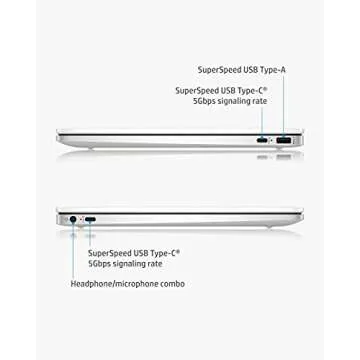 HP Chromebook 14 Laptop, Intel Celeron N4000 Processor, 4 GB RAM, 32 GB eMMC, 14” HD Display, Chrome, Lightweight Computer with Webcam and Dual Mics, Home, School, Music, Movies (14a-na0021nr, 2021)