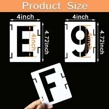 4 Inch Reusable Letter Stencil Craft Set for DIY Art