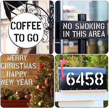 4 Inch Reusable Letter Stencil Craft Set for DIY Art