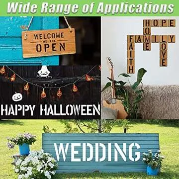 4 Inch Reusable Letter Stencil Craft Set for DIY Art