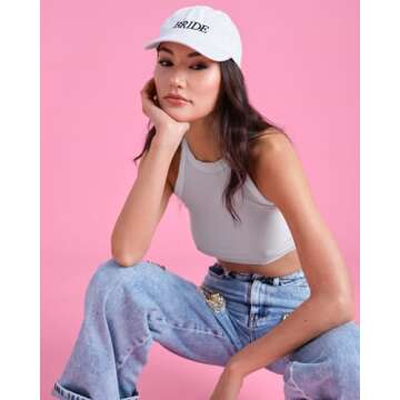 xo, Fetti Bride Baseball Hat Bachelorette Party Decorations White | Bride to Be Gift, Engagement Party Supplies, Cool Bride