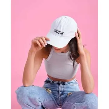 xo, Fetti Bride Baseball Hat Bachelorette Party Decorations White | Bride to Be Gift, Engagement Party Supplies, Cool Bride