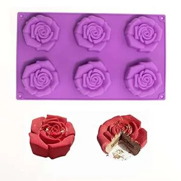 RoseFlower Silicone Molds for Baking and Ice Treats