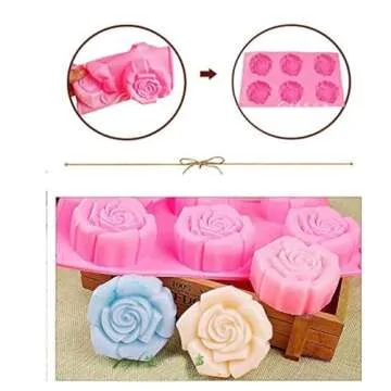 RoseFlower Silicone Molds for Baking and Ice Treats