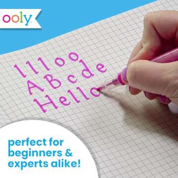 Ooly Calligraphy Duo - 12 Double Ended Calligraphy Pens for Writing & Hand Lettering, Dual Tip Calligraphy Pens for Beginners or Kids has 1 Brush Tip & 1 Chisel Tip Calligraphy Pen in Classic Colors