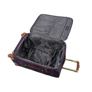 Steve Madden Unisex-Adult (Luggage only) Carry on Bag with Spinner Wheels, Shadow Purple, 20in