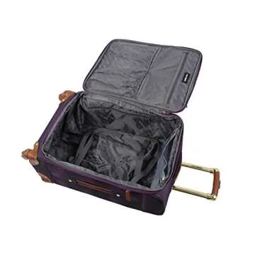 Steve Madden Unisex-Adult (Luggage only) Carry on Bag with Spinner Wheels, Shadow Purple, 20in