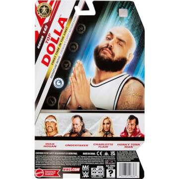 Mattel WWE Action Figure, Series #142 Top Dolla 6-inch Collectible with 10 Articulation Points & Life-Like Look