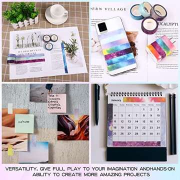 Molshine Set of 8 Washi Masking Tape for Crafting