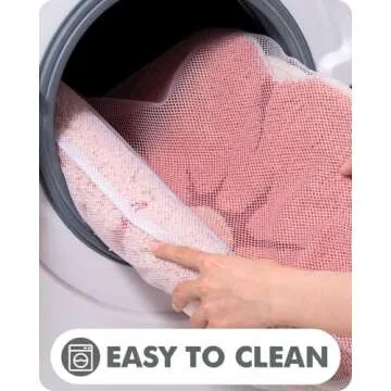 LUMI Flower Bath Rug, Funny Floral Bath Mat, Soft Plush Fluffy Red Rug, Absorbent, Non-Slip for Bathroom, Kitchen Sink, Bedroom, Kid's Bedroom, and Living Room, 20"x32", Bliss Pink