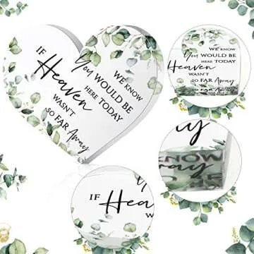 Beautiful Wedding Memorial Table Sign Heart Acrylic Plaque