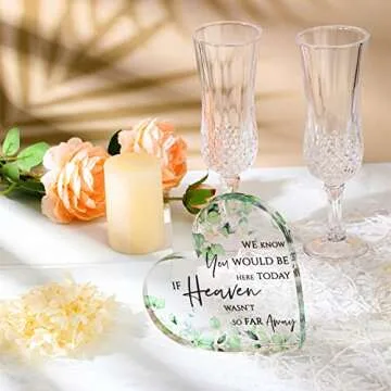 Beautiful Wedding Memorial Table Sign Heart Acrylic Plaque