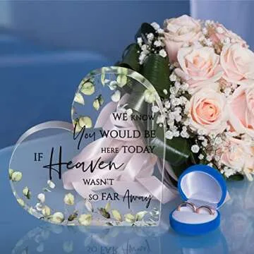 Beautiful Wedding Memorial Table Sign Heart Acrylic Plaque