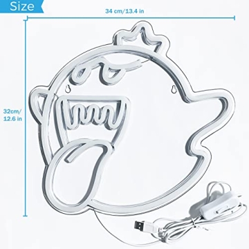 KING BOO Mario LED Neon Light for Game Room Decor