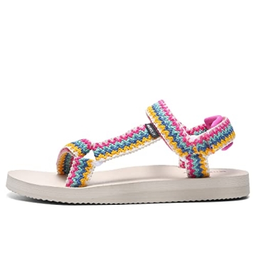 Muboliy Women's Sandals Casual Summer Water Sandals with Arch Support Yoga Mat Insole Outdoor Wadable Hiking Sandals