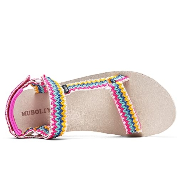 Muboliy Women's Sandals Casual Summer Water Sandals with Arch Support Yoga Mat Insole Outdoor Wadable Hiking Sandals