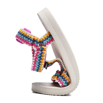 Muboliy Women's Sandals Casual Summer Water Sandals with Arch Support Yoga Mat Insole Outdoor Wadable Hiking Sandals