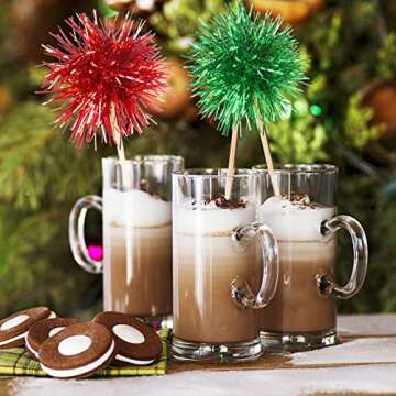 Christmas Firework Cupcake Toppers 120 Pcs