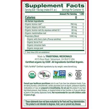 Traditional Medicinals Organic Throat Coat Herbal Tea, Supports Throat Health 16 Count (Pack of 1) Total 16 Count