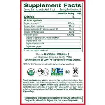 Traditional Medicinals Organic Throat Coat Herbal Tea, Supports Throat Health 16 Count (Pack of 1) Total 16 Count