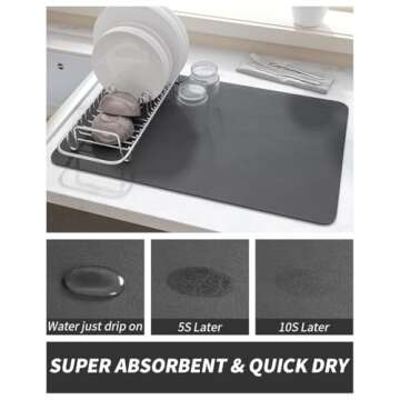 AMOAMI Absorbent Coffee Mat for Clean Coffee Bar