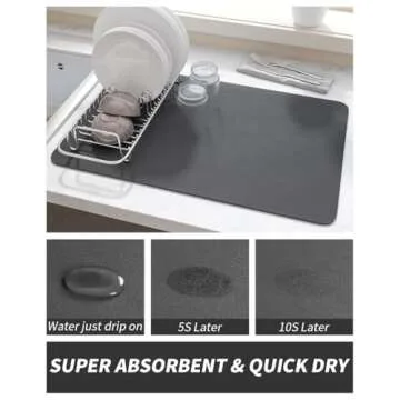 AMOAMI Absorbent Coffee Mat for Clean Coffee Bar