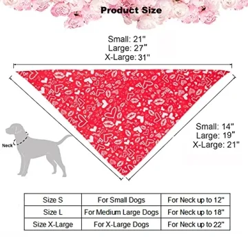 ADOGGYGO Valentine's Day Dog Bandana for All Breeds