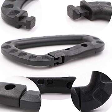 Nxtop Tactical Carabiner Keychain - Versatile 10 Pack