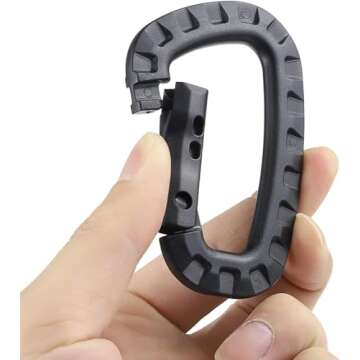 Nxtop Tactical Carabiner Keychain - Versatile 10 Pack
