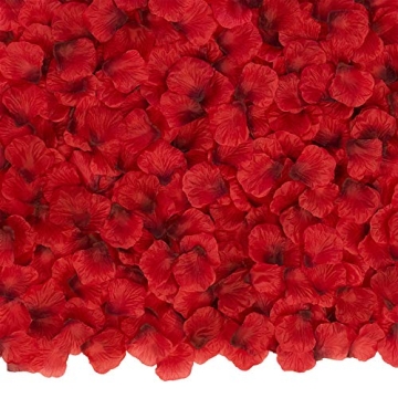 BESKIT 3000 PCS Dark Red Artificial Silk Rose Petals for Valentine's Day, Romantic Night, Wedding Fl...
