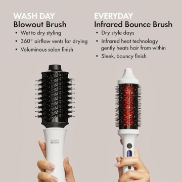 BondiBoost Infrared Bounce Brush, Heated Thermal Round Brush
