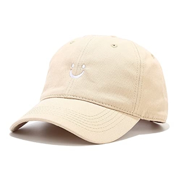 Umeepar Smile Face Baseball Cap Adjustable Cotton Dad Hat