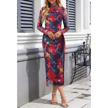 Stylish MEROKEETY Tie Dye Maxi Dress for Women