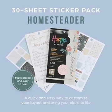 Happy Planner Sticker Pack - 580 Colorful Stickers for Organizing