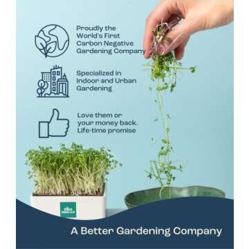 Herb Garden Kit Indoor – Indoor Herb Garden Starter Kit – Basil, Parsley & Cilantro Plant Seeds – Sturdy Reusable Planter, Enriched Soil & Bamboo Labels – Indoor Garden Kit by Urban Leaf