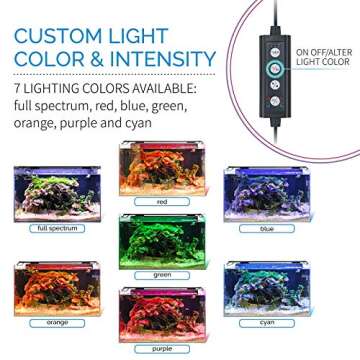hygger Advanced LED Aquarium Light with Timer, 24/7 Lighting Cycle & DIY Mode, Full Spectrum Fish Ta...