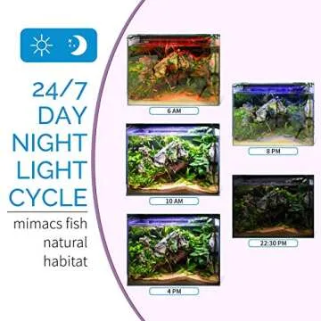 hygger Advanced LED Aquarium Light with Timer, 24/7 Lighting Cycle & DIY Mode, Full Spectrum Fish Tank Light for 48-54 in Freshwater Planted Tank