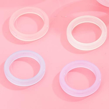 Chunky Resin Acrylic Trendy Stacking Rings With Crystals Retro Gift